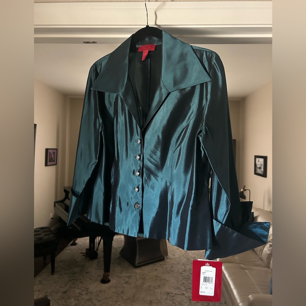 Teal JS Collections Women's Evening Blouse